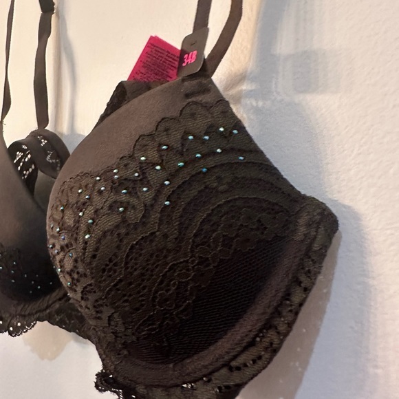 🦋 La Senza Dark‎ Green Lace Bra NWT - Picture 5 of 7